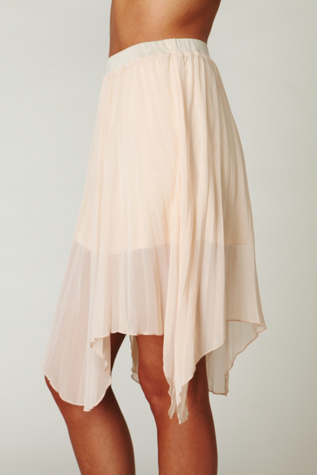Asymmetrical Pleated Skirt