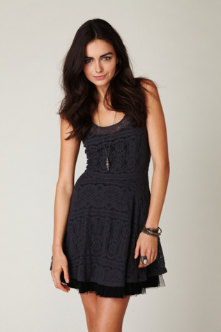 Lace Flounce Dress