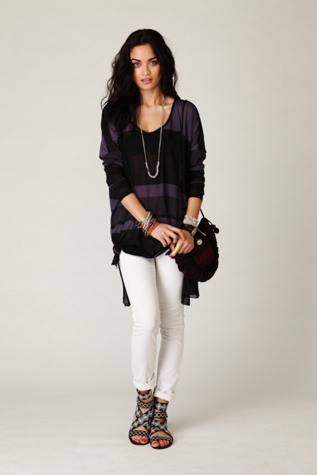 Long Sleeve Striped Extreme Boxy Tee