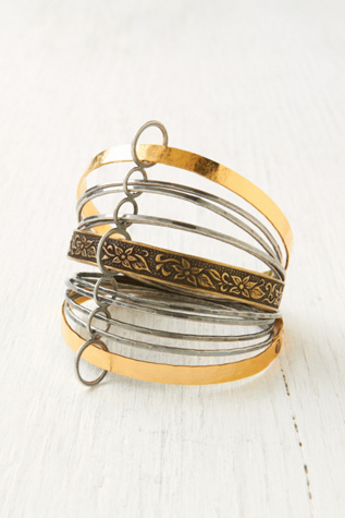 Bronze Coiled Bangle Set