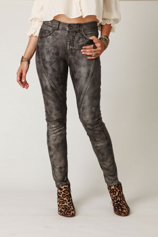 Muuba Washed Seamed Leather Pant