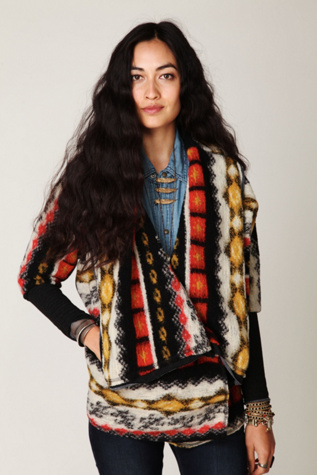 Fairisle Knit Back Cardi