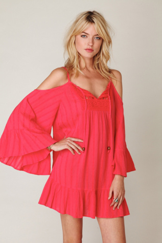Angel Wings Open Shoulder Dress
