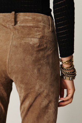 Suede High Waist Wideleg