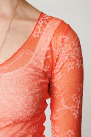 Floral Burnout Henley