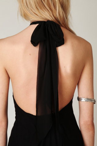 Sleeveless Luxe Necklace Halter Dress