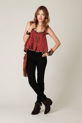 Free People FP High Waist Lace Up Rocker Jean
