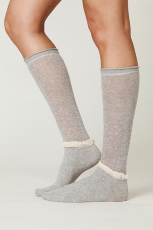 Double Ruffle Slouch Sock