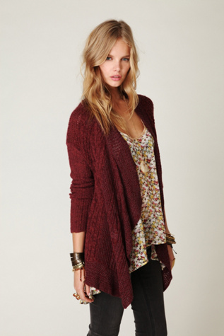 Cable Swing Cardigan