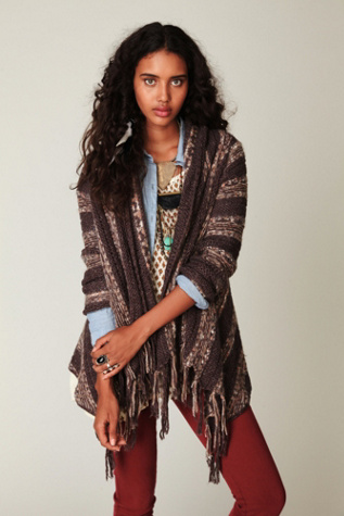 Marled Fringe Cardigan