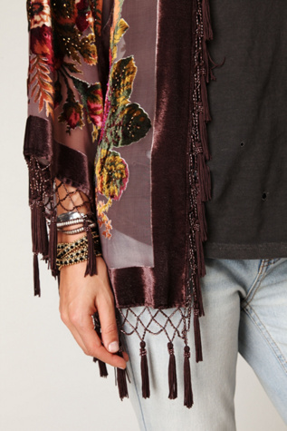 English Rose Devore Kimono