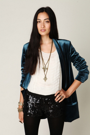 Sequined Track Shorts