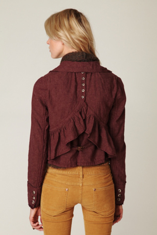 Cropped Ruffle Peplum Jacket