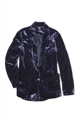 Slouchy Velvet Blazer