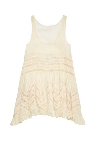 Voile and Lace Trapeze Slip
