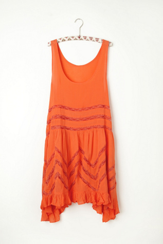 Voile and Lace Trapeze Slip
