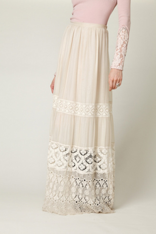 Demure Lace Maxi Skirt