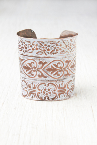 Engraved River Cuff