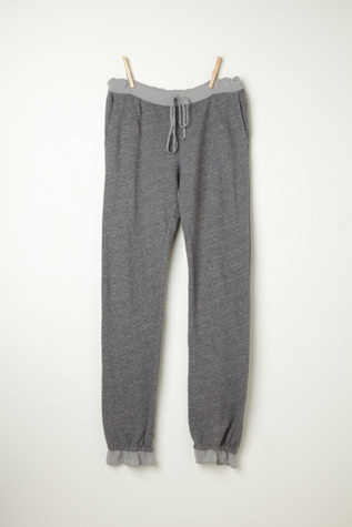 Fleece Pants With Silk Trim