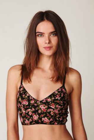 Textured Foil Crop Bra