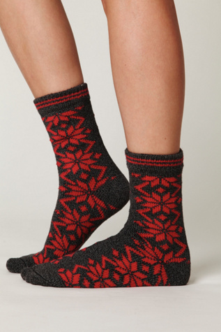 Poinsettia Boot Sock