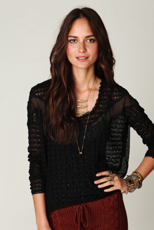 Textured Long Sleeve Top