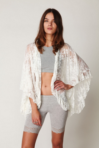 Lace Frill Kimono
