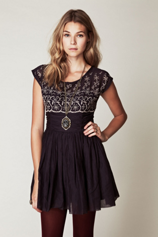 Short Sleeve Eyelet Garden Day Dress