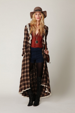 Ruffled Edge Maxi Buttondown