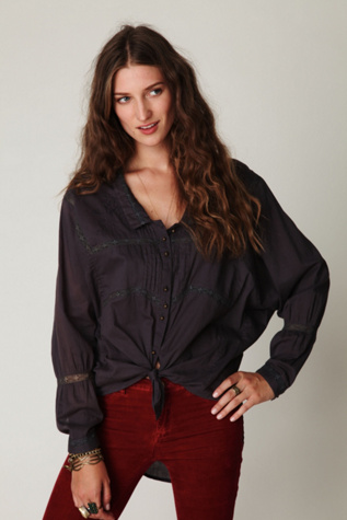 FP New Romantics Tie Front Blouse