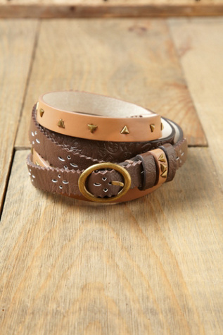 Patchwork Double Wrap Belt