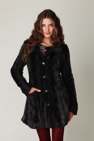 Long and Lean Faux Fur Coat