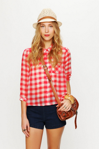 FP High Waist Denim Pull On Short