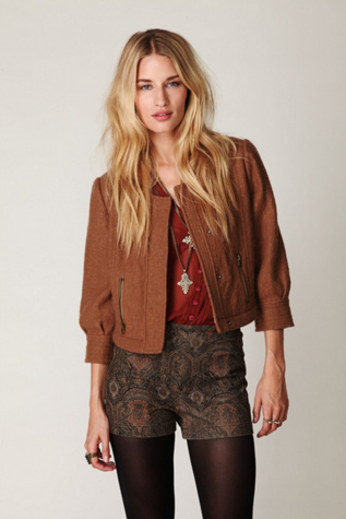 FP High Waisted Printed Shorts