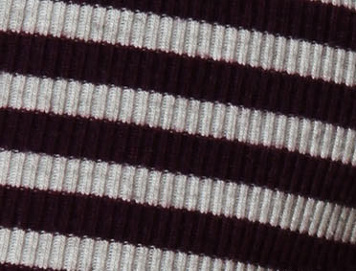 Plum / Ivory Stripe