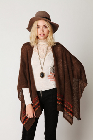 Fair Isle Serape Poncho