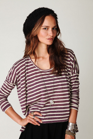 Striped Long Sleeve Boxy Tee