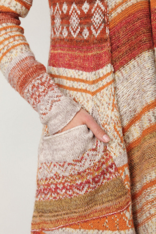 Fairisle Long Cardigan