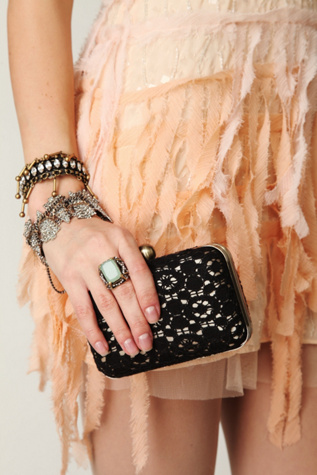 Black Crochet with Brass