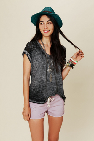 Lace Up Baby Cord Shorts