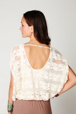 County Fair Banded Bottom Lace Top