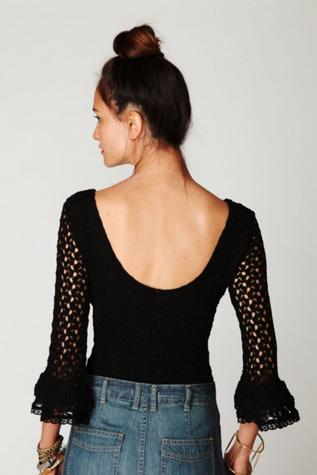 Crochet Bell Sleeve Top