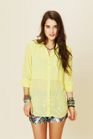 Sheer Buttondown Tunic