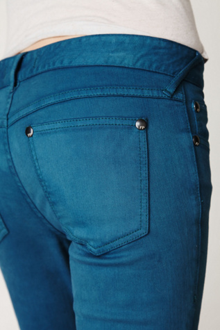 Colored Denim Skinny Ankle Crop