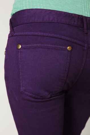 Colored Denim Skinny Ankle Crop