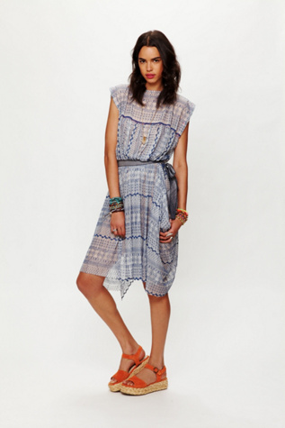 FP New Romantics Geo Embroidered Cutout Dress