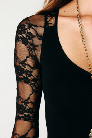 Ginger Long Sleeve Lace Back Tunic