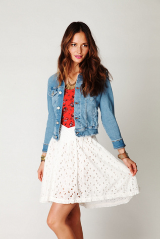 FP New Romantics Eyelet Field Day Skirt