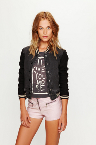 Washed Vegan Leather Shorts