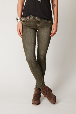 5 Pocket Vintage Wash Skinny Denim